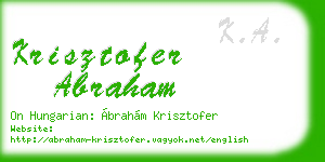 krisztofer abraham business card